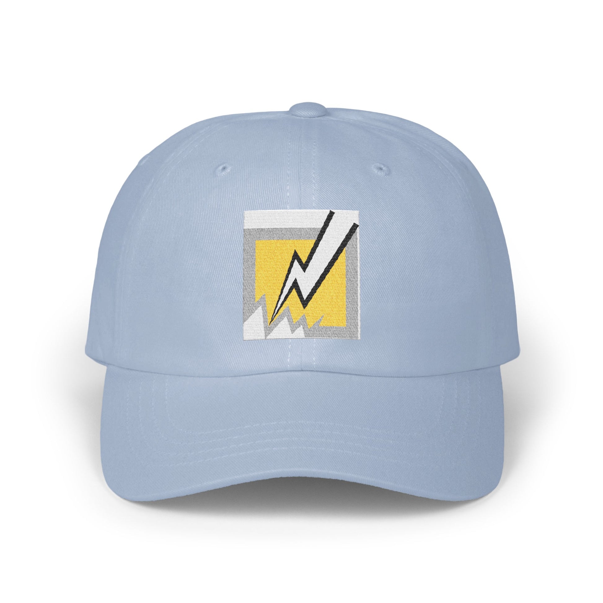 Lightning Bolt Design Light Blue Embroidered Cap product type