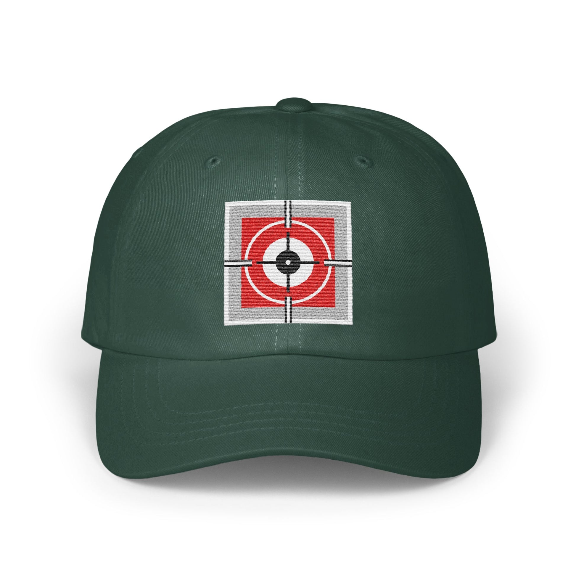 Stylish Green Hat with Red and White Target Design product type