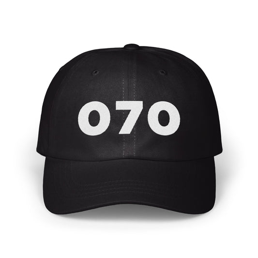 Black Hat with Bold 070 Numbers Casual Product