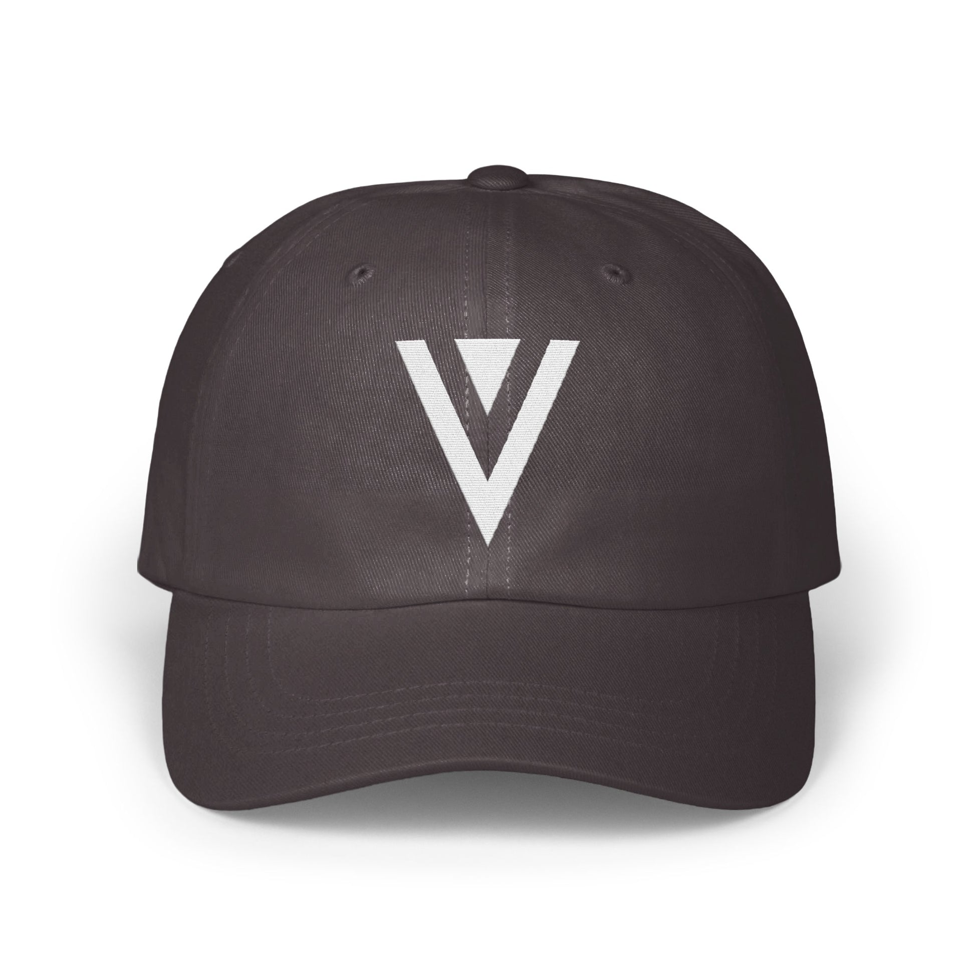 Minimalist Black Cap with White V Design product type
