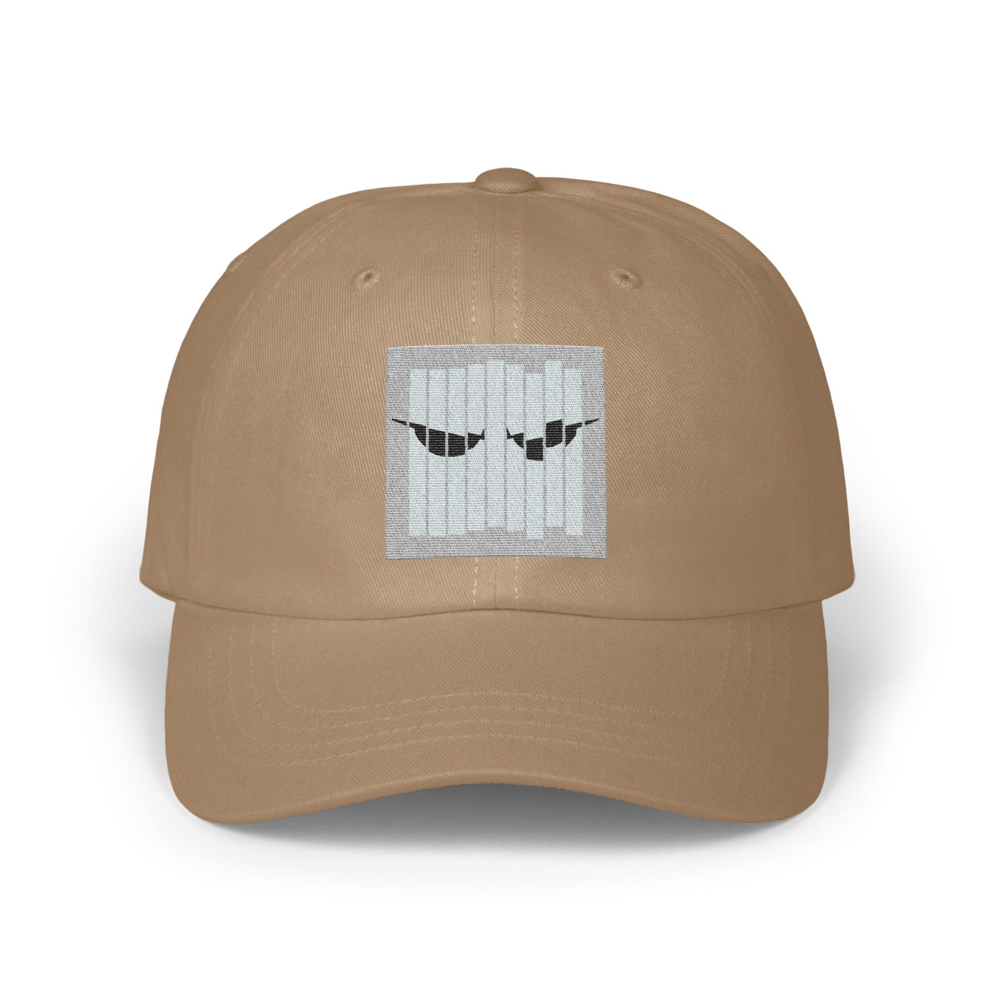 Stylish Tan Hat with Minimalistic Eyes Design Hat product type