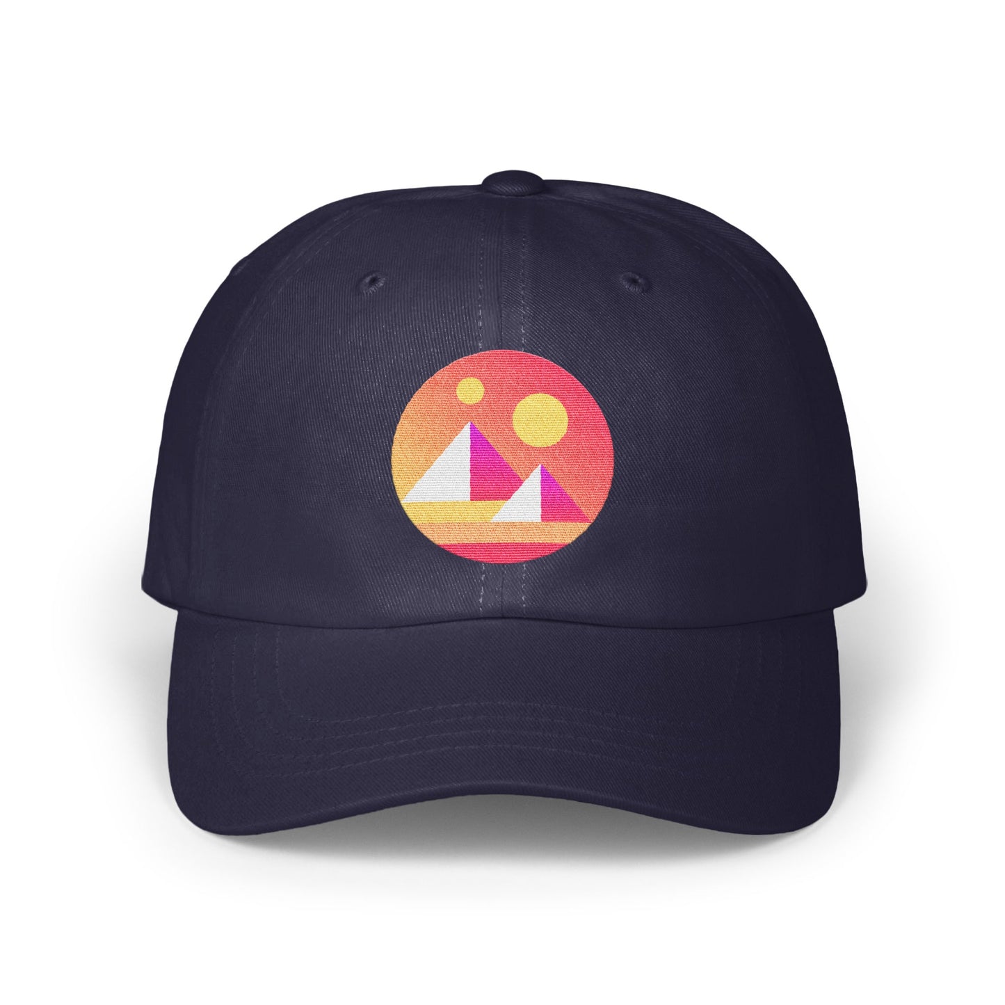 Sunset Landscape Icon on Black Adjustable Hat product