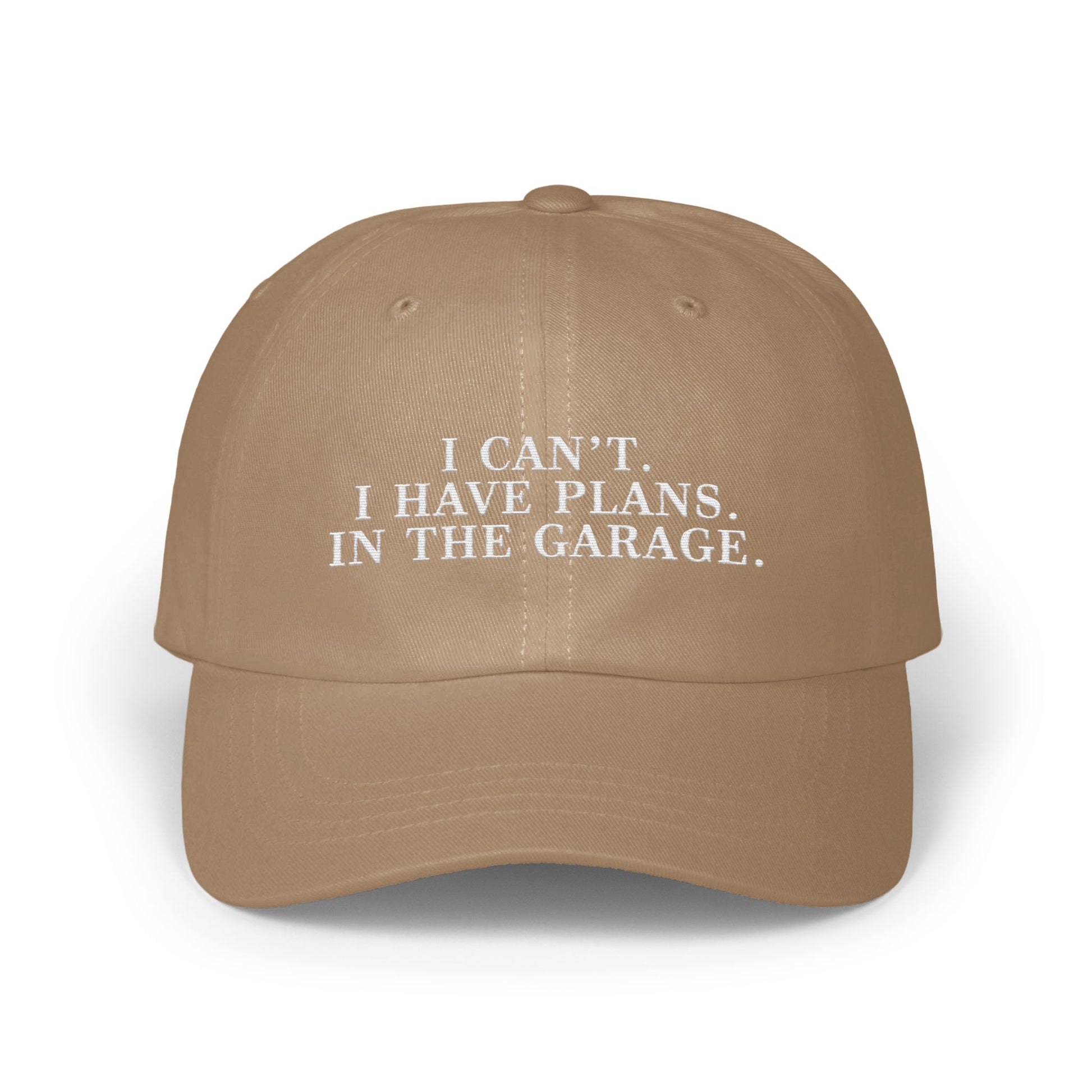 I Can't I Have Plans In The Garage Printed Hat product type