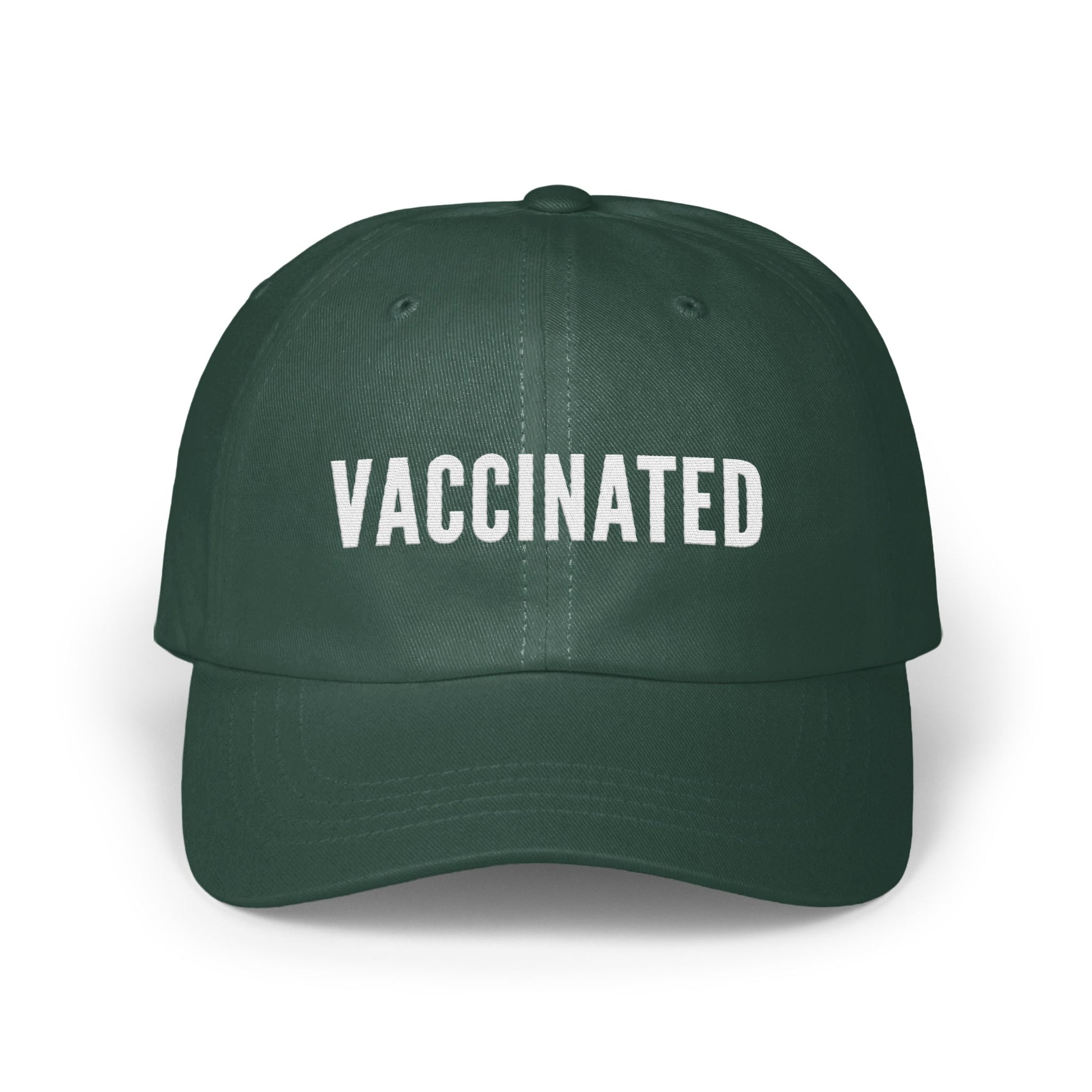 Vaccinated Statement Adjustable Green Cap Hat product