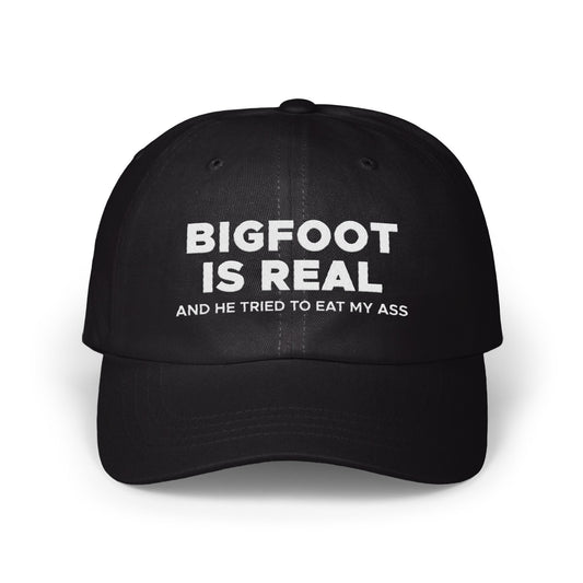 Bigfoot is Real Funny Statement Hat product type