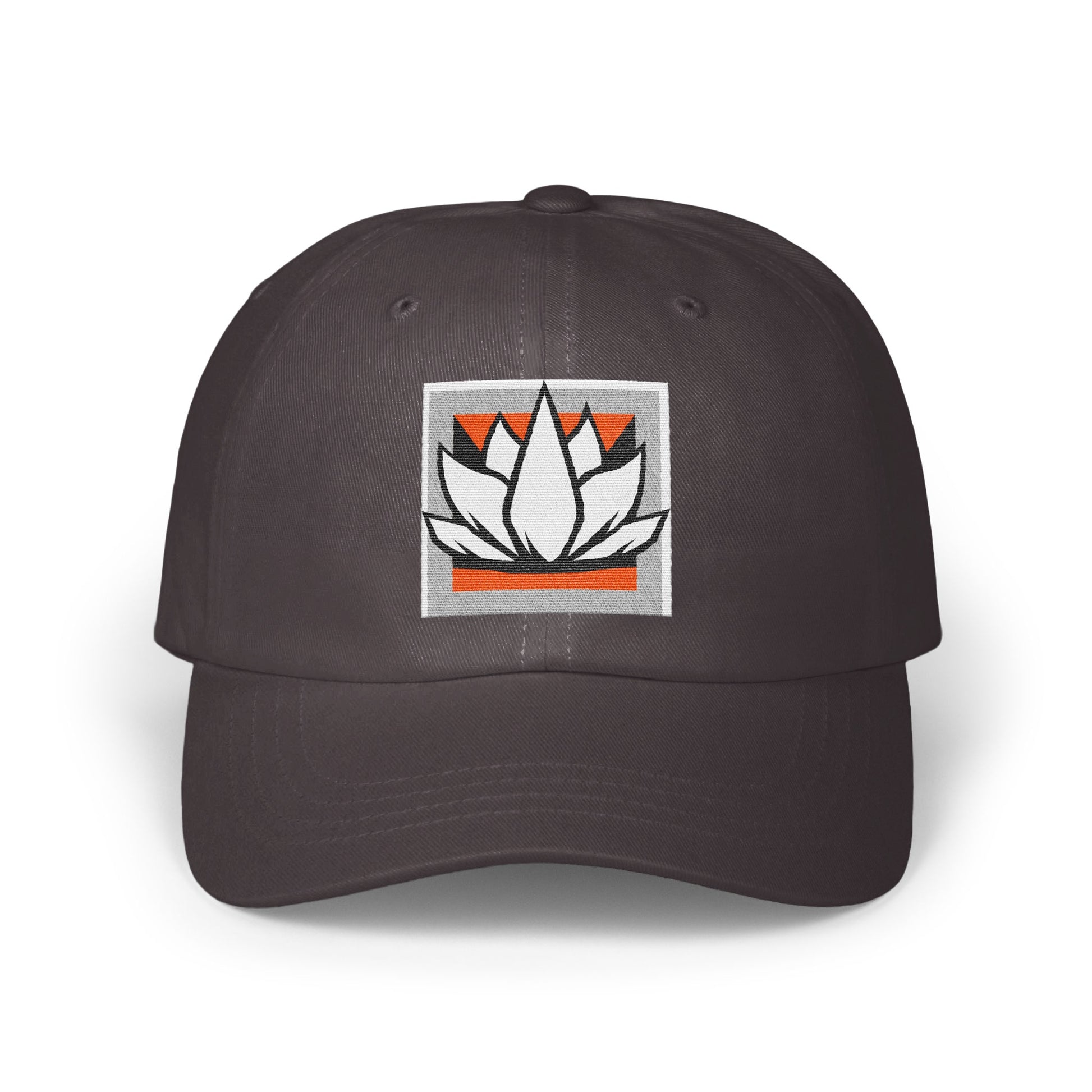 Lotus Flower Embroidered Logo on Stylish Black Hat product