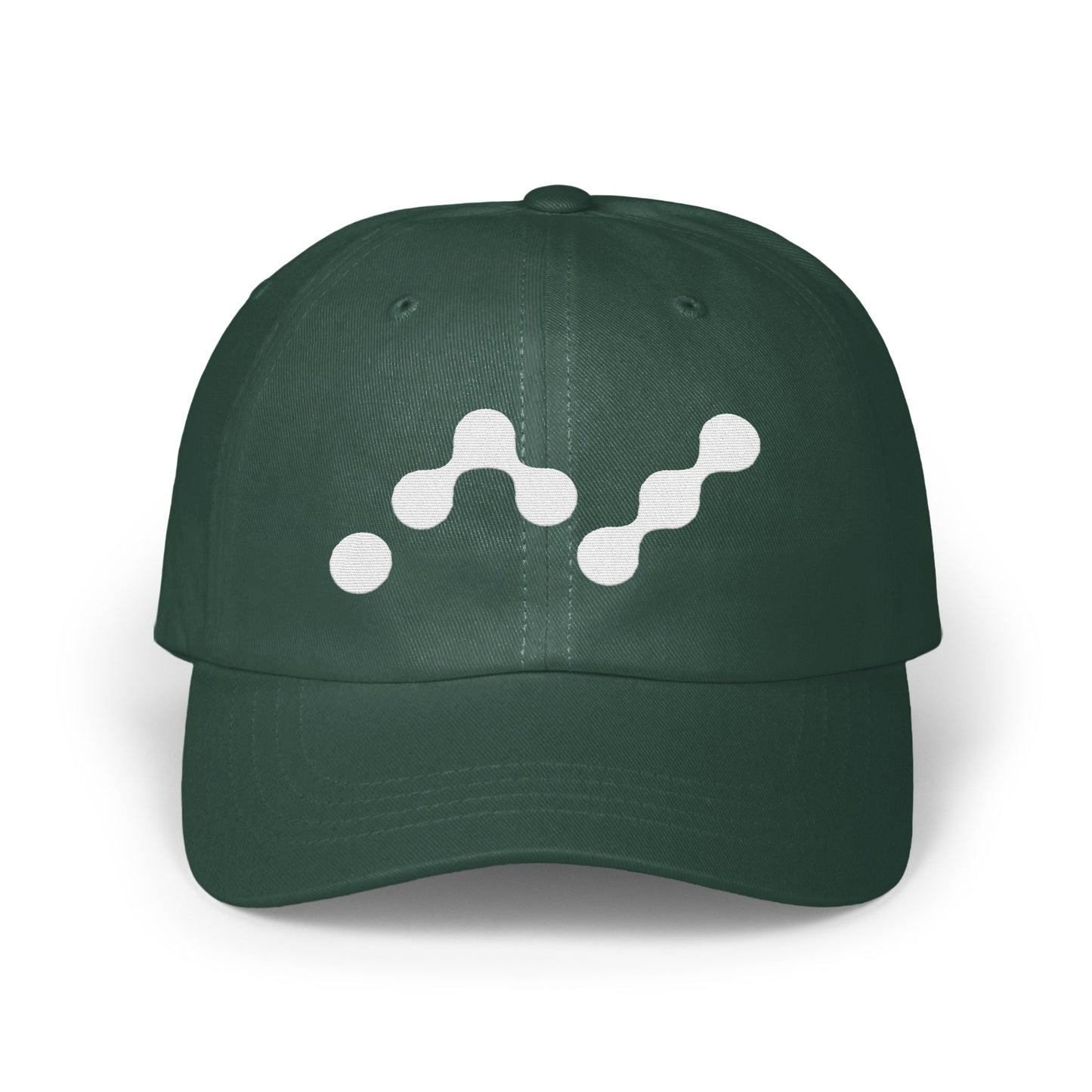 Stylish Graph Design Embroidered Green Hat product type
