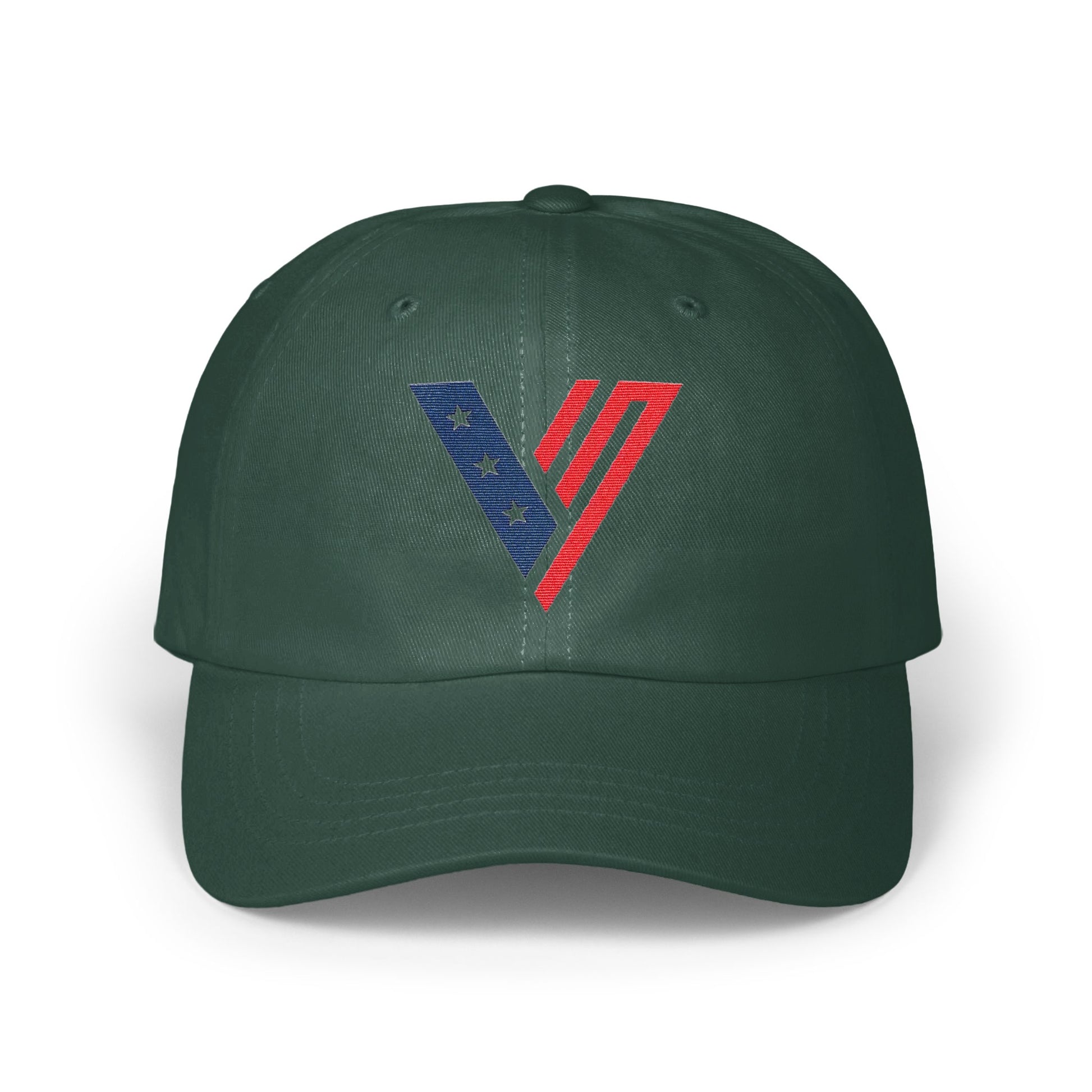 Patriotic Green Hat with Unique V Logo product