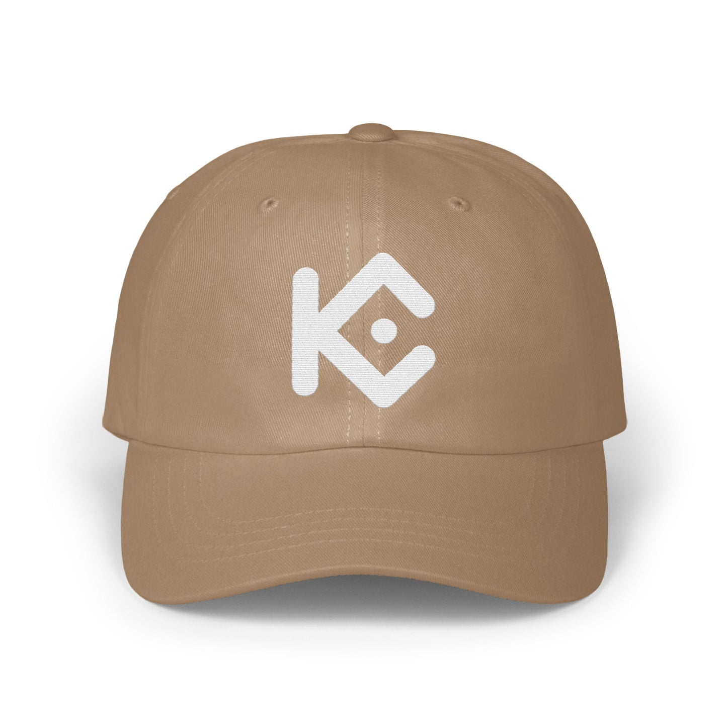 Stylish Beige Baseball Cap with White Logo product