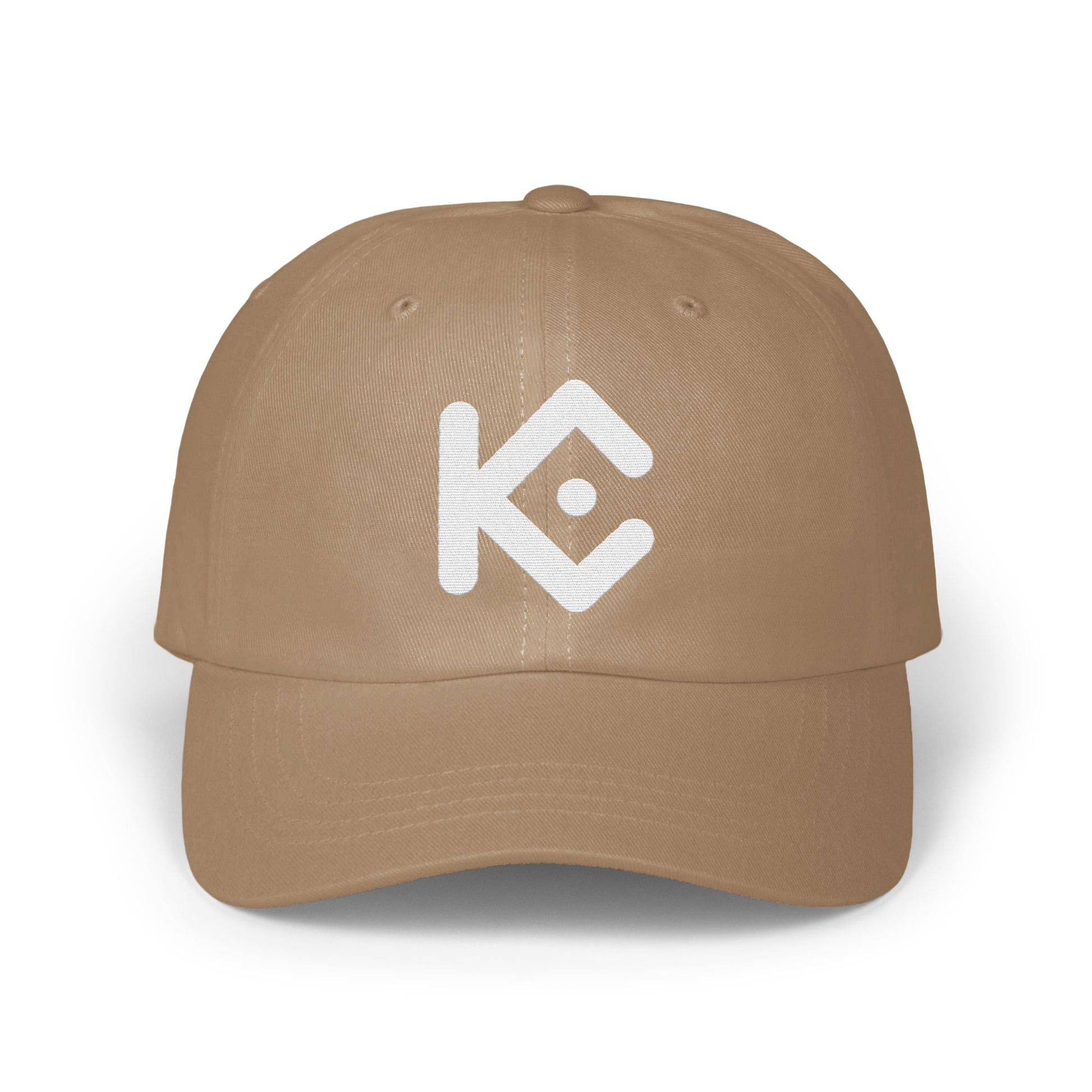 Stylish Beige Baseball Cap with White Logo product