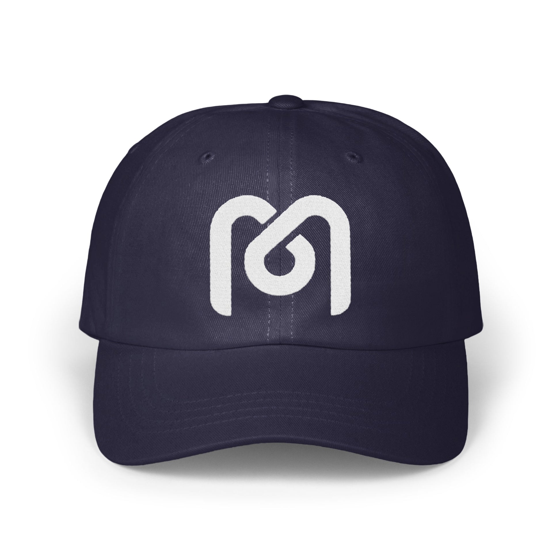 Stylish Black Cap with Modern Logo Design Hat