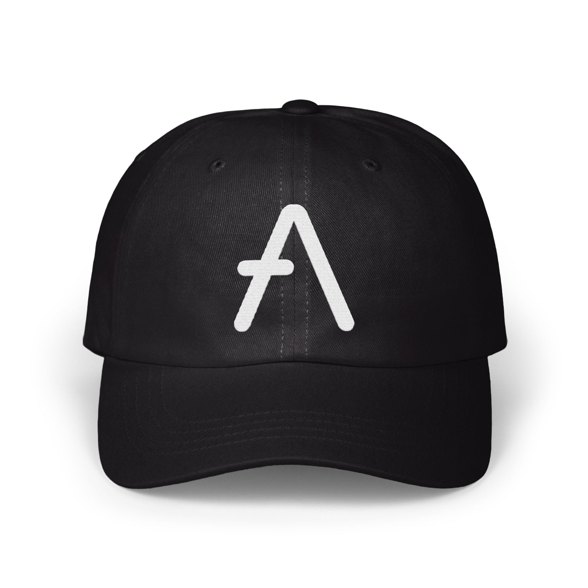 Sleek Black Baseball Cap with White A Logo product