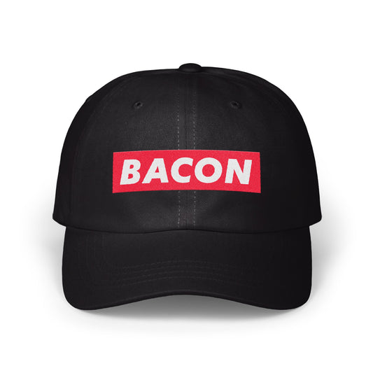 BACON Bold Text Black Color Cap product