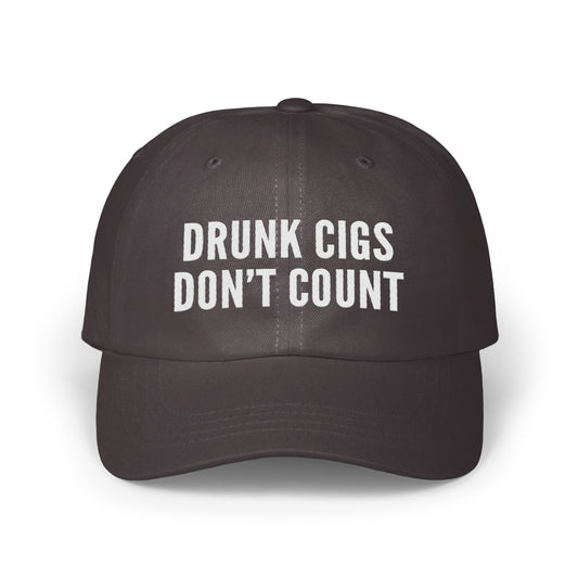 Drunk Cigs Don't Count Statement Hat product type