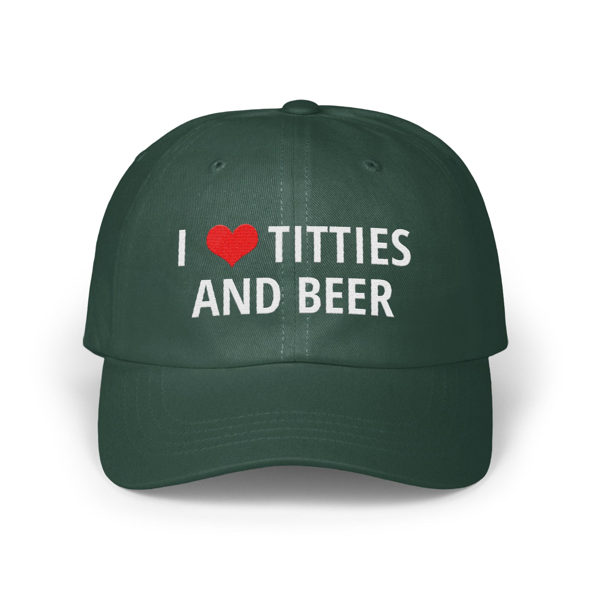 I Love Titties and Beer Funny Embroidered Hat product type