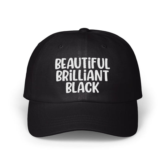 Beautiful Brilliant Black Text Cap product type