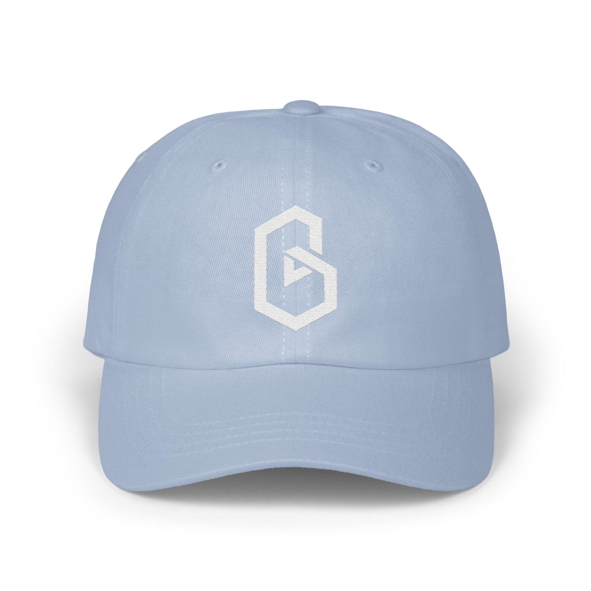 Stylish Light Blue Cap with Intriguing Logo product type