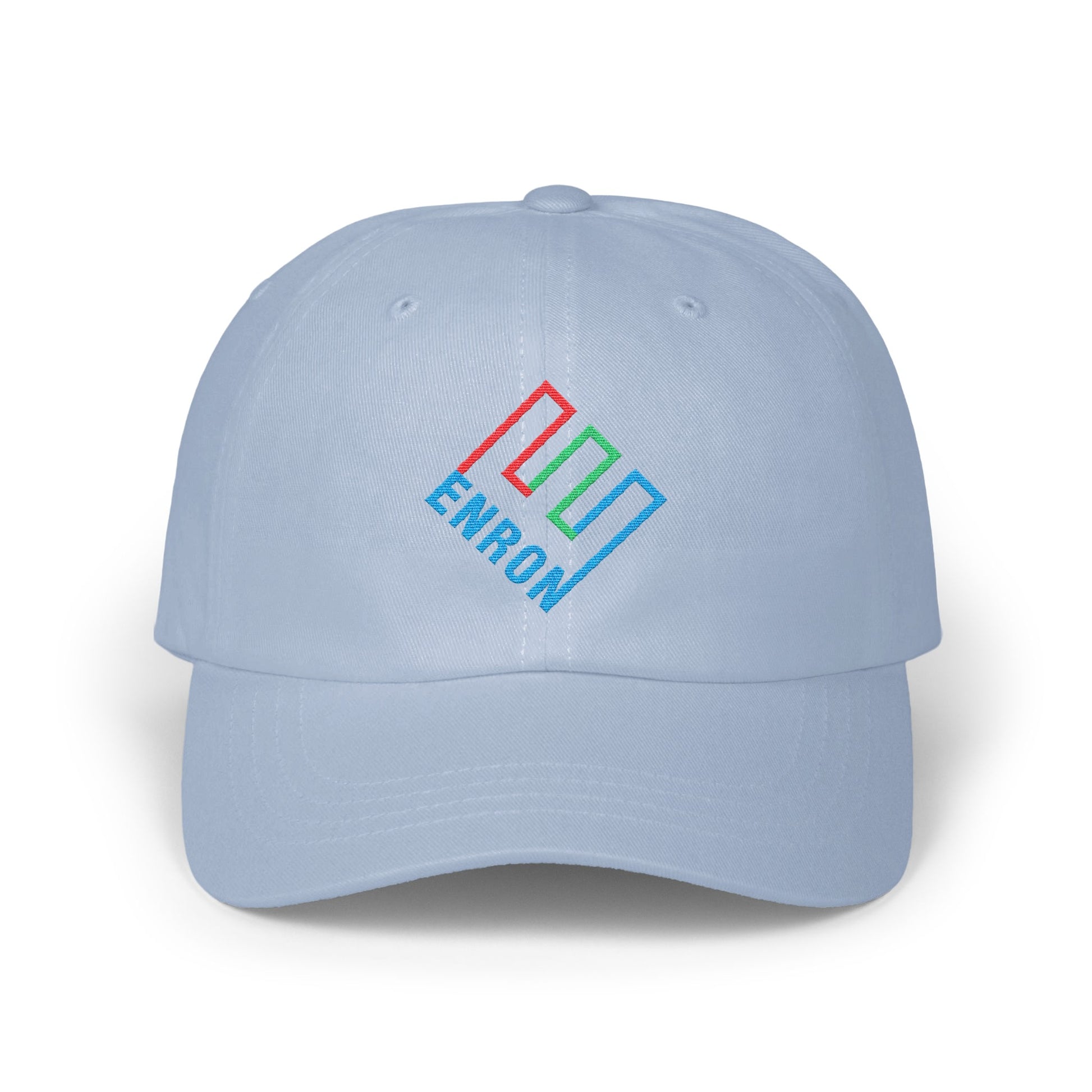 Modern Light Blue Enron Embroidered Baseball Cap product