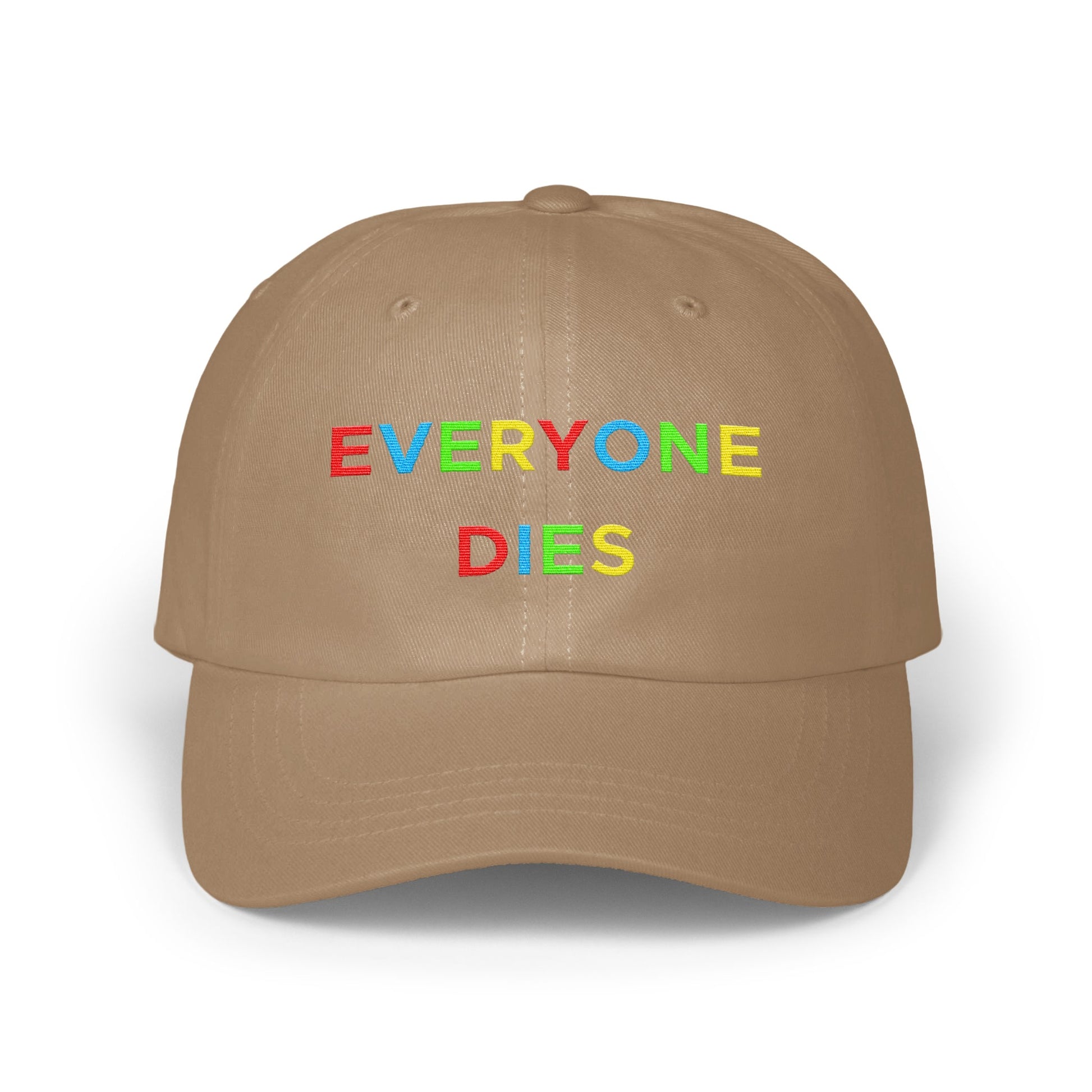 Trendy Colorful EVERYONE DIES Design Cap product
